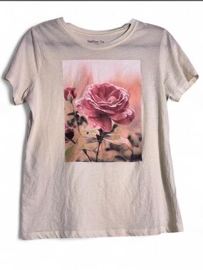 Rebellious One Cream Tee with Black Script Logo